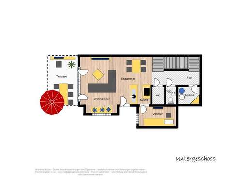 Untergeschoß - 5 Zimmer Doppelhaushälfte in Glattbach