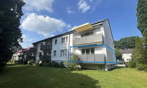 Außenansicht Balkon - Modernisierte und großzügig geschnittene 3,5-Zimmer-Wohnung mit sonnigem Balkon