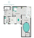 Grundriss Erdgeschoss - 8 Zimmer Mehrfamilienhaus, Wohnhaus in Köln