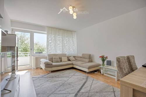 Wohnzimmer - Etagenwohnung mit 73,00 m&sup2; in Münster zum Kaufen