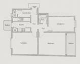 Grundriss - 3 Zimmer Etagenwohnung in München