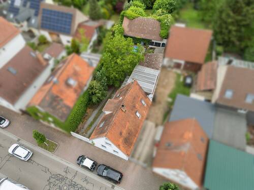 Drohnenaufnahme - Einfamilienhaus mit 134,30 m² in Linkenheim-Hochstetten zum Kaufen