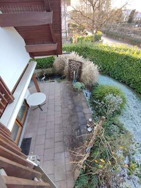 Blick von oben auf die Terrasse - 