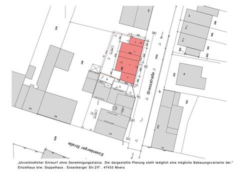 Lageplan - Grundstück in Moers