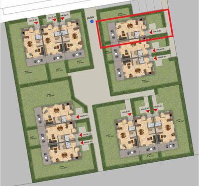 Parzellenübersicht - Haus 37 (rot markiert) - 