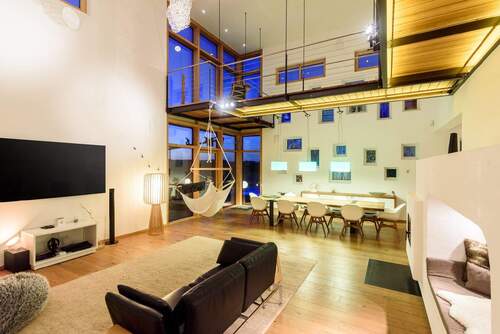 Wohnbereich_Abend - 5 Zimmer Einfamilienhaus in Schwabhausen