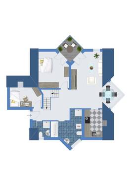 Etage 1 - 4 Zimmer Etagenwohnung zur Miete in Ludwigshafen am Rhein