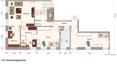 13 a. Zwischengeschoss - 2 Zimmer Einfamilienhaus in Ascheberg