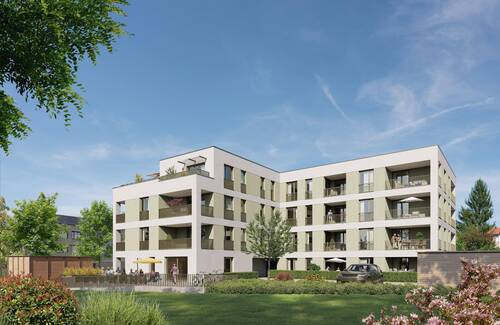 Model-Außenansicht - 2 Zimmer Etagenwohnung in Aldingen