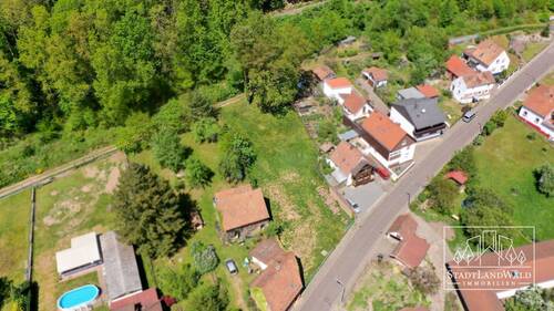 Luftbild - Bauplatz Petersbächel - Grundstück zum Kaufen in Fischbach bei Dahn