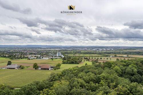 Fernblick auf die Filderebene, Flughafen bis zur Schwäbischen Alb - 