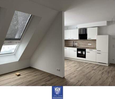 Wohnen, offene Küche - Erstbezug! Modern sanierte 2-Zimmerwohnung unterm Dach sucht perfekten Mieter!