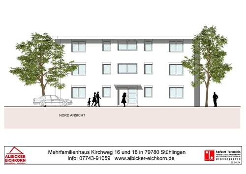 Nord-Ansicht beim Hauseingang - 