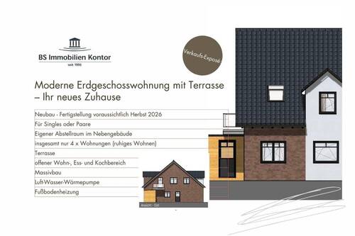 Bild 1 - Moderne Erdgeschosswohnung mit Terrasse in ruhiger, zentraler Lage von Weener