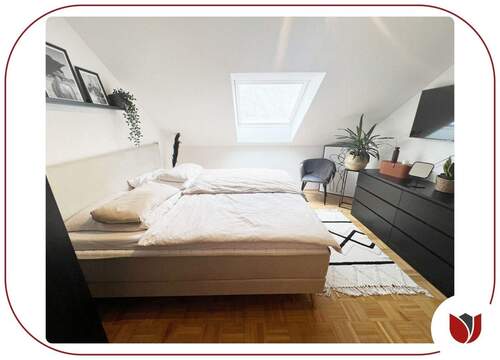 Schlafzimmer mit leichter Schräge - 