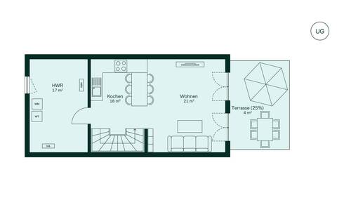 Geräumiges Untergeschoss im Neubauprojekt Wurmtalg - 