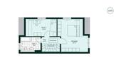 Grundriss des Obergeschosses des Doppelhauses im Q - 