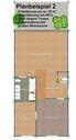 Planungbeispiel 2 mit 35 m² Raumteilung zur Straße - 