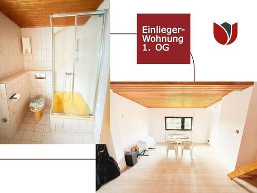 Einliegerwohnung im 1. OG/DG links mit Duschbad - 