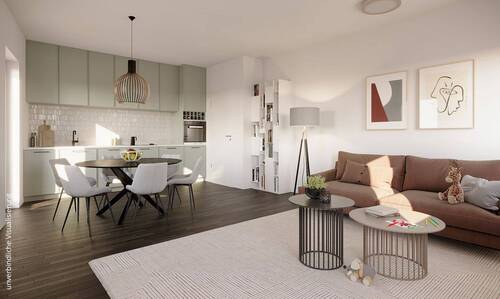 Innenvisualisierung Wohnzimmer 5 Zimmer - 