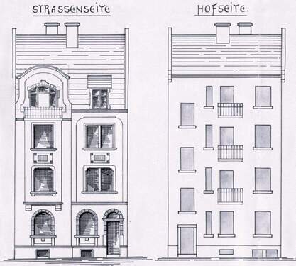 Ansicht 1908 VH - 1 Zimmer Mehrfamilienhaus, Wohnhaus zum Kaufen in Aschaffenburg