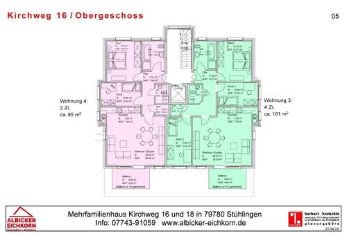 Übersicht Obergeschoss - 4 Zimmer Etagenwohnung zum Kaufen in Stühlingen