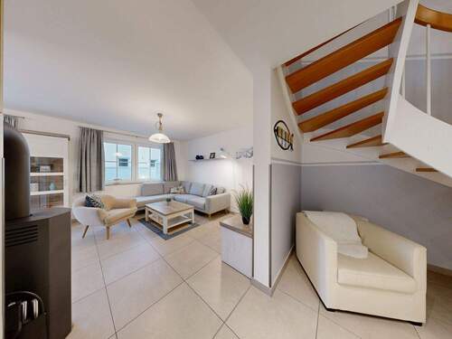 Blick in den offenen Wohnraum - 4 Zimmer Doppelhaushälfte zum Kaufen in Ostseeheilbad Zingst