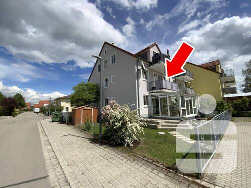 Ansicht mit Balkon - Wohnen in Seenähe - 239.000,00&nbsp;EUR Kaufpreis, ca.&nbsp; 67,00&nbsp;m&sup2;&nbsp;Wohnfl&auml;che