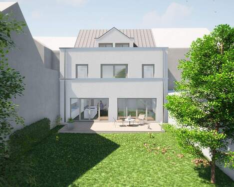 Visualisierung Ansicht Garten - Etagenwohnung mit 175,00 m&sup2; in Königswinter zum Kaufen