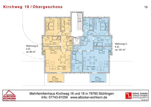 Übersicht Obergeschoss - 4 Zimmer Etagenwohnung in Stühlingen