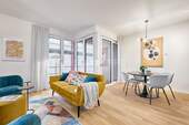 Wohnbereich - 2 Zimmer Etagenwohnung zum Kaufen in Hamburg
