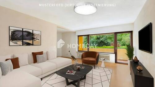 Wohnzimmer 1-Musterfoto (virtuelle Inszenierung)3 - 3 Zimmer Etagenwohnung zum Kaufen in Landau in der Pfalz