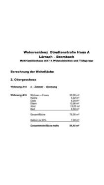 Wohnflächenberechnung - 