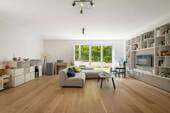 Wohnzimmer - Ihr Rückzugsort im Grünen: Moderne 4-Zimmerwohnung mit Waldzugang und Seenähe in Essen-Werden