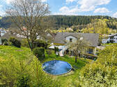 Garten mit Badeteich - Mehrfamilienhaus, Wohnhaus mit 191,00 m&sup2; in Rottweil-Neufra zum Kaufen