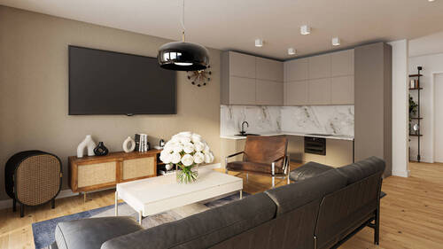 Wohnzimmer Wohnung 3 im Gebäude 1 - 