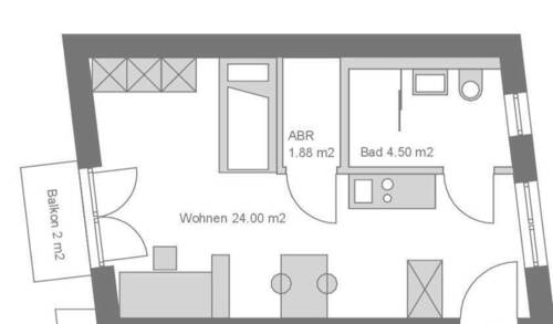 Wohnung 9 - 1 Zimmer Etagenwohnung zum Kaufen in Nürnberg