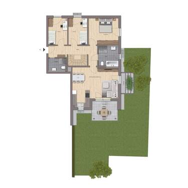 Große EG-Wohnung mit schönem Gartenanteil - 5 Zimmer Etagenwohnung zum Kaufen in Roth
