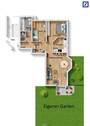 Grundriss mit Garten - 