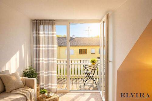 Balkon - 2 Zimmer Etagenwohnung zum Kaufen in Wörth