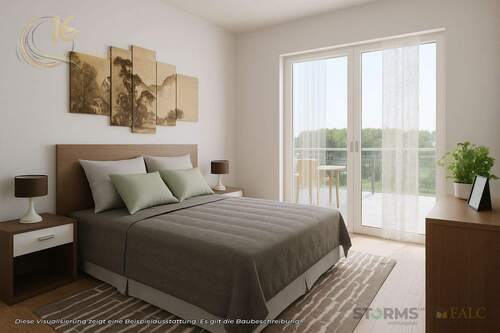 Schlafzimmer - Etagenwohnung mit 85,30 m&sup2; in Übach-Palenberg zum Kaufen