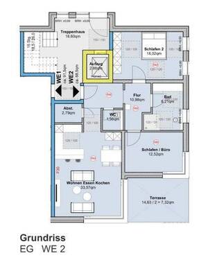 22 Genehmigungsplanung_EG WE 2-gr. - 3 Zimmer Etagenwohnung zum Kaufen in Winterberg