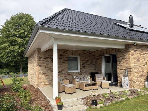 Außenansicht - Traumhafter, barrierefreier Neubau-Bungalow mit Pool und viel Platz nahe Nordsee