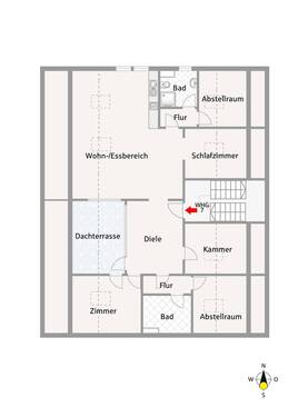 3. Obergeschoss (Dachgeschoss) - 5 Zimmer Etagenwohnung zum Kaufen in Kolbermoor