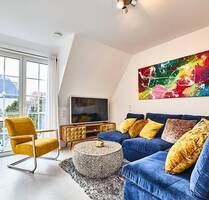 Stylische 4-Zi. FeWo mit Westbalkon in 1a-Strandlage von Westerland - Sylt