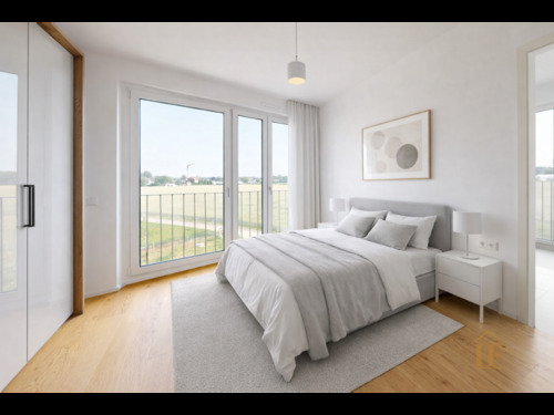 Schlafzimmer visualisiert - 5 Zimmer Etagenwohnung in München