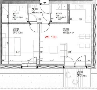 WE 103 - 2 Zimmer Etagenwohnung in Osnabrück
