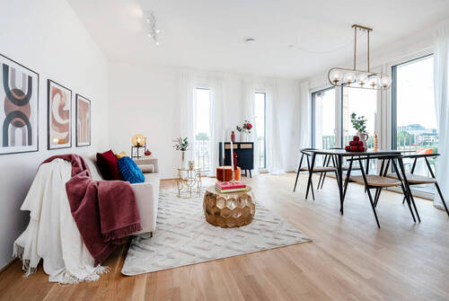 Wohnzimmer - 4 Zimmer Etagenwohnung zum Kaufen in Wiesbaden