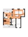 Grundriss Variante 3-Zimmer Dachgeschoss - 