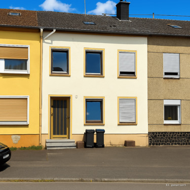 Hausansicht vorne - Charmantes Reihenmittelhaus mit Ausbaupotenzial und großer Dachterrasse in Wasserliesch